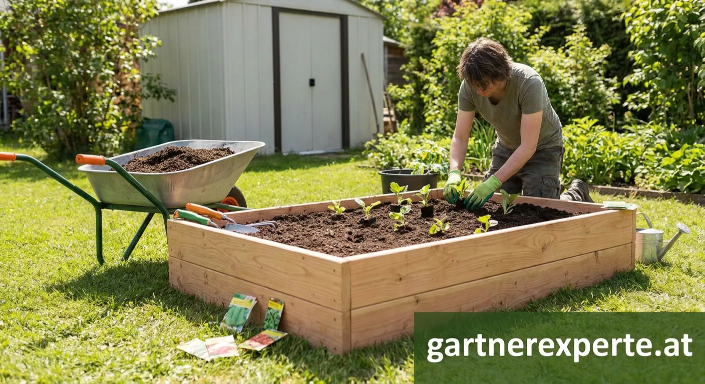 Gemüsegarten anlegen für Anfänger mit frischen Beeten und Setzlingen