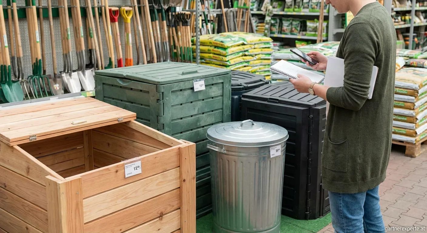Hände halten fruchtbare, dunkle Komposterde über einem Gartenbeet